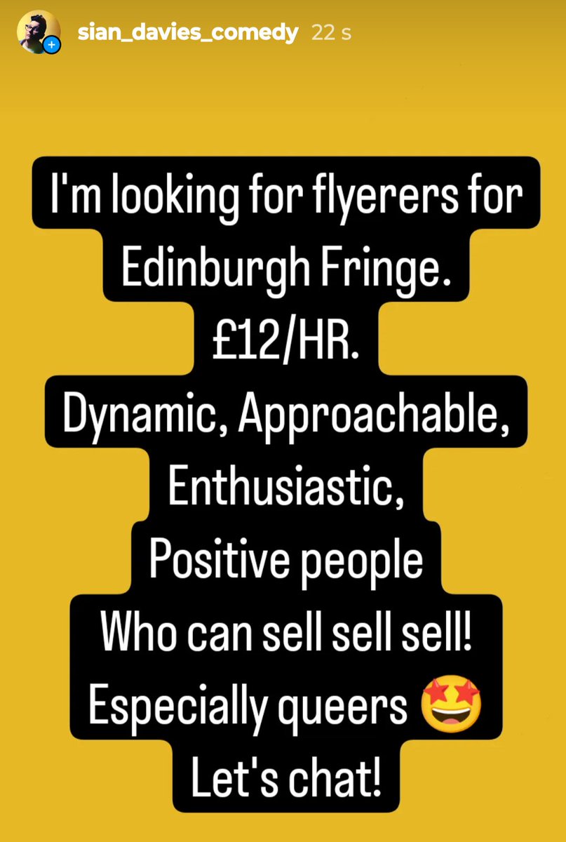 I'm looking for people to be part of my #edfringe flyering squad this August