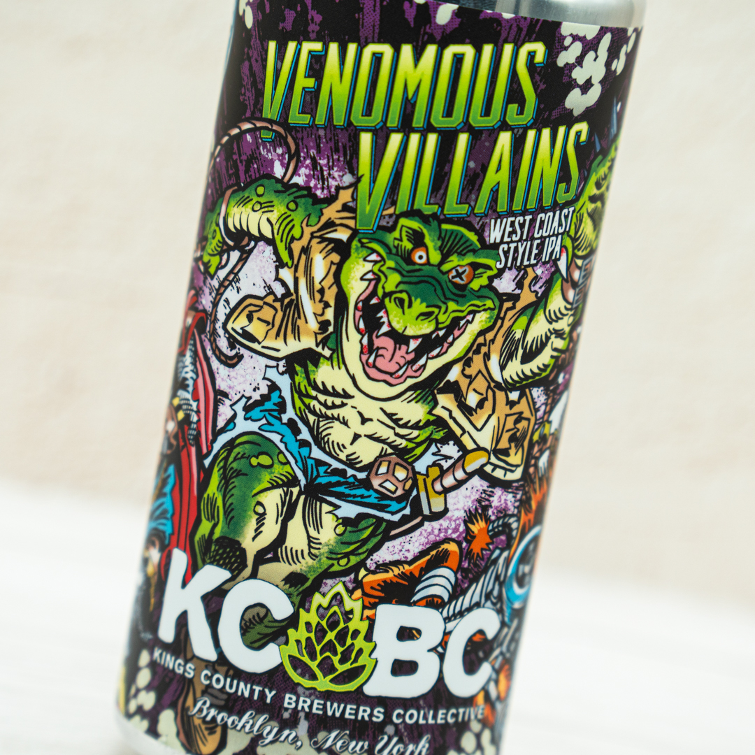monki_beer's tweet photo. Venomous Villainsは直訳で「猛毒な悪役」ですが、猛毒というより有害みたいなニュアンスですかね🤔
細かく書き込まれたアメコミタッチのイラストがカッコいい👏飾りたくなるラベルです✨
#kcbcbeer #craftbeer #クラフトビール https://t.co/6sICl5JX07