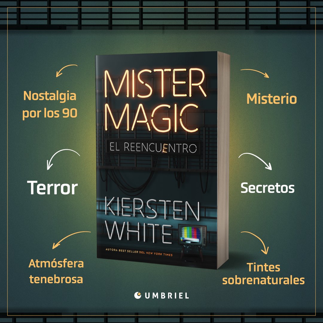 umbrieleditores's tweet photo. ¡No os perdáis #MisterMagic #ElReencuentro!📺

Un thriller de @kierstenwhite en el que antiguas estrellas infantiles se reúnen para descubrir la tragedia que puso fin a su programa y el secreto de su enigmático presentador.🎩

👉Ya disponible, con traducción de @AliBo94. https://t.co/YS0Wihx6mr