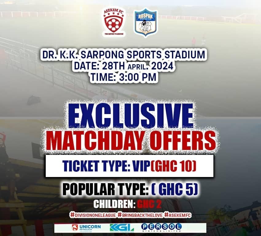 AsekemFC's tweet photo. 🔴⚪️🔴⚪️
Important ticket details for our beloved fans❤️
#asekem #beposo #beposototheworld https://t.co/V8WVXgIxtd