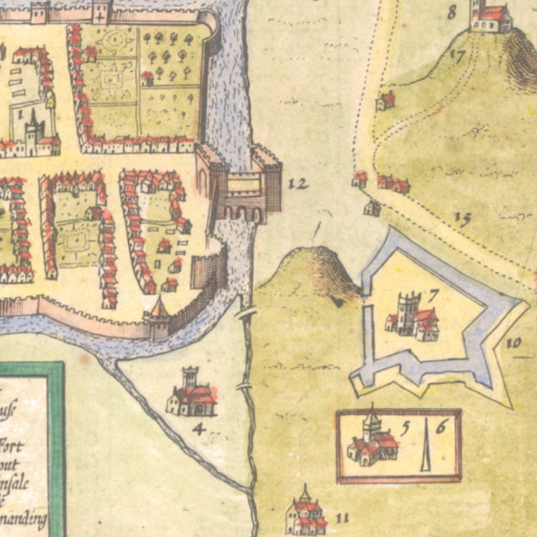 Did you know that the fort that we see today is actually the second version of Elizabeth Fort? The first fort was built here in 1601 and it had a very different shape according to these maps from 1601 and 1610. #historicalmaps @corkcitycouncil @pure_cork