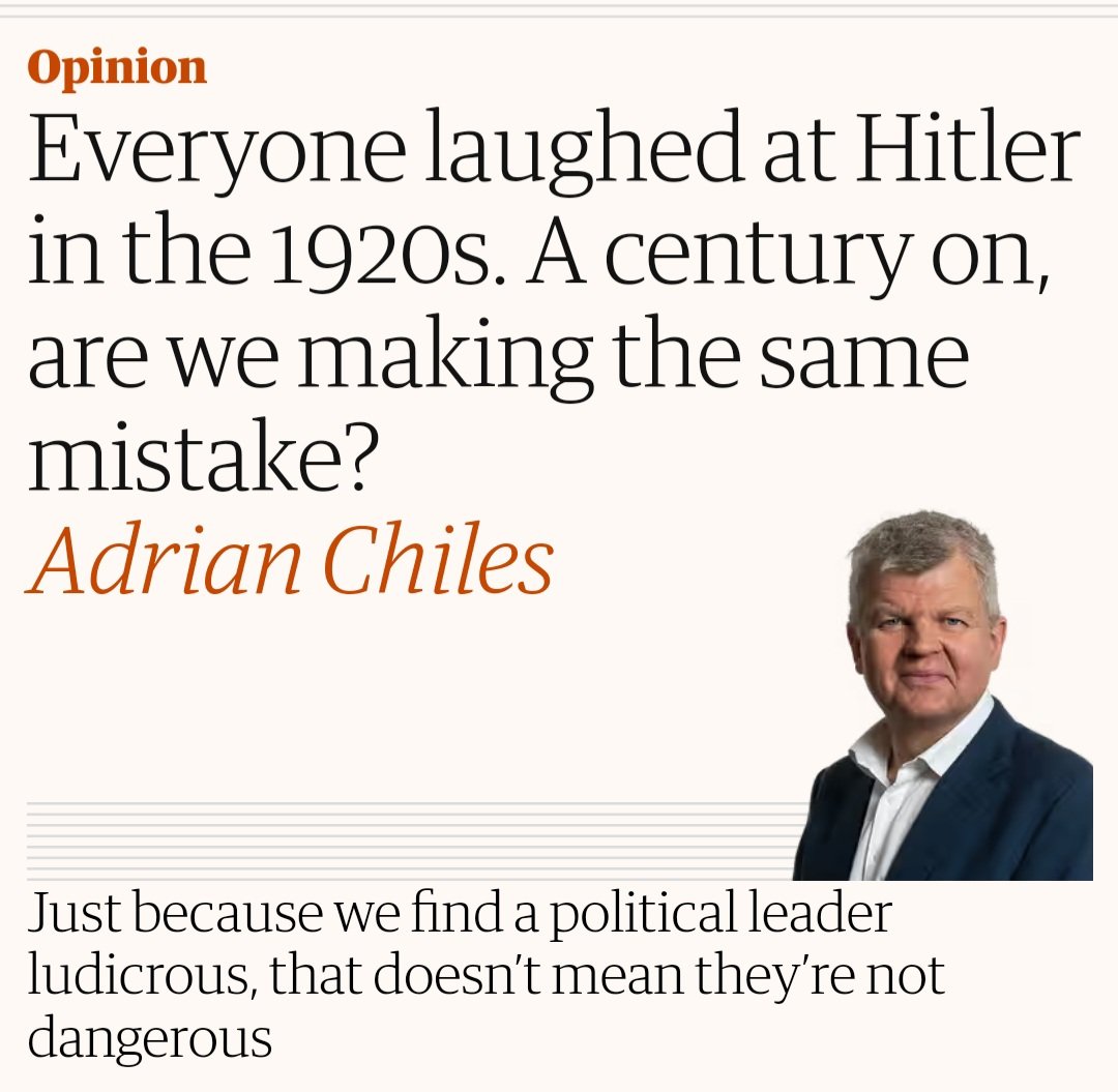 It's a jump from his 'My favourite spoon' article...

#adrianchiles #theguardian #Hitler