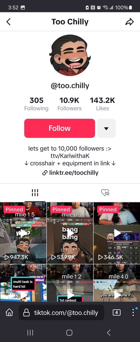 TOOxCHILLY's tweet photo. Nearly 10,000 followers in just ONE month. I LOVE YOU GUYS, thank you for watching my streams and cheering me on. #toochilly #streamer https://t.co/L3WDor5kWV