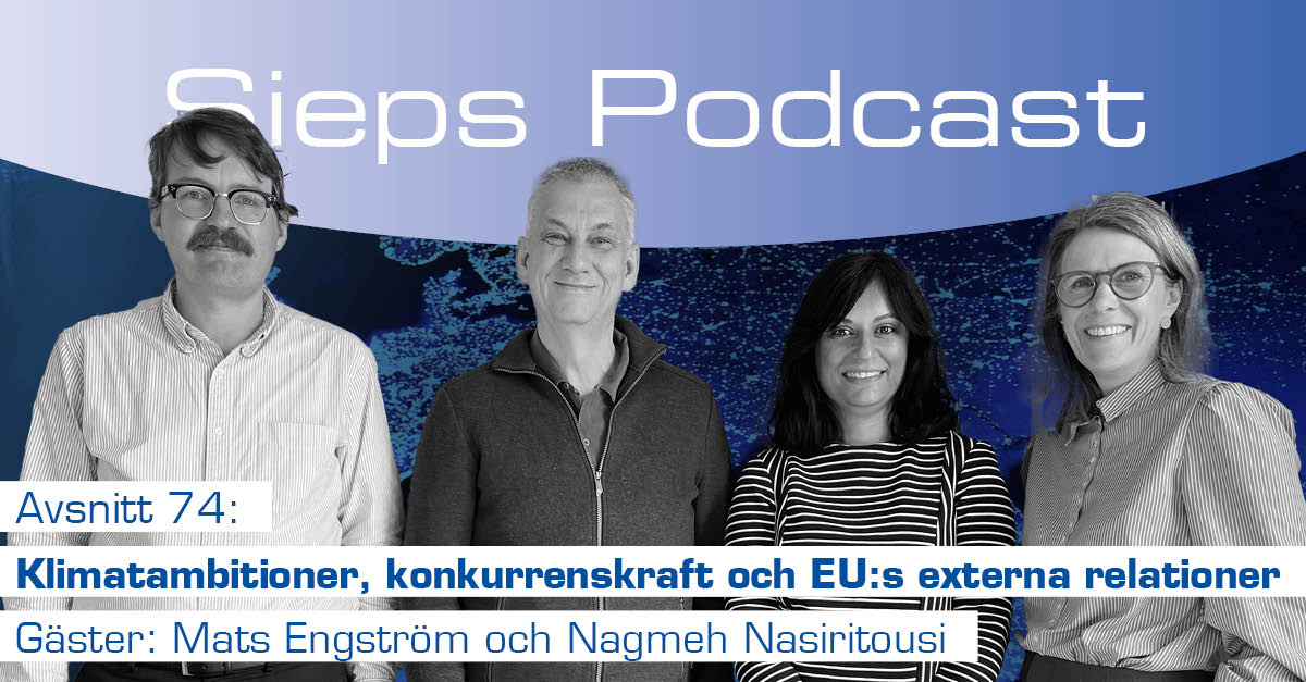 Nytt avsnitt av Sieps Podcast! Naghmeh Nasiritousi (@UISweden) och Mats Engström (Sieps, @ecfr @IEEP_eu) gästar för ett samtal om EU:s klimatpolitik, dess externa dimensioner och dess plats i valrörelsen. Lyssna på Sieps sajt: sieps.se/podd_74 #CBAM #Klimat