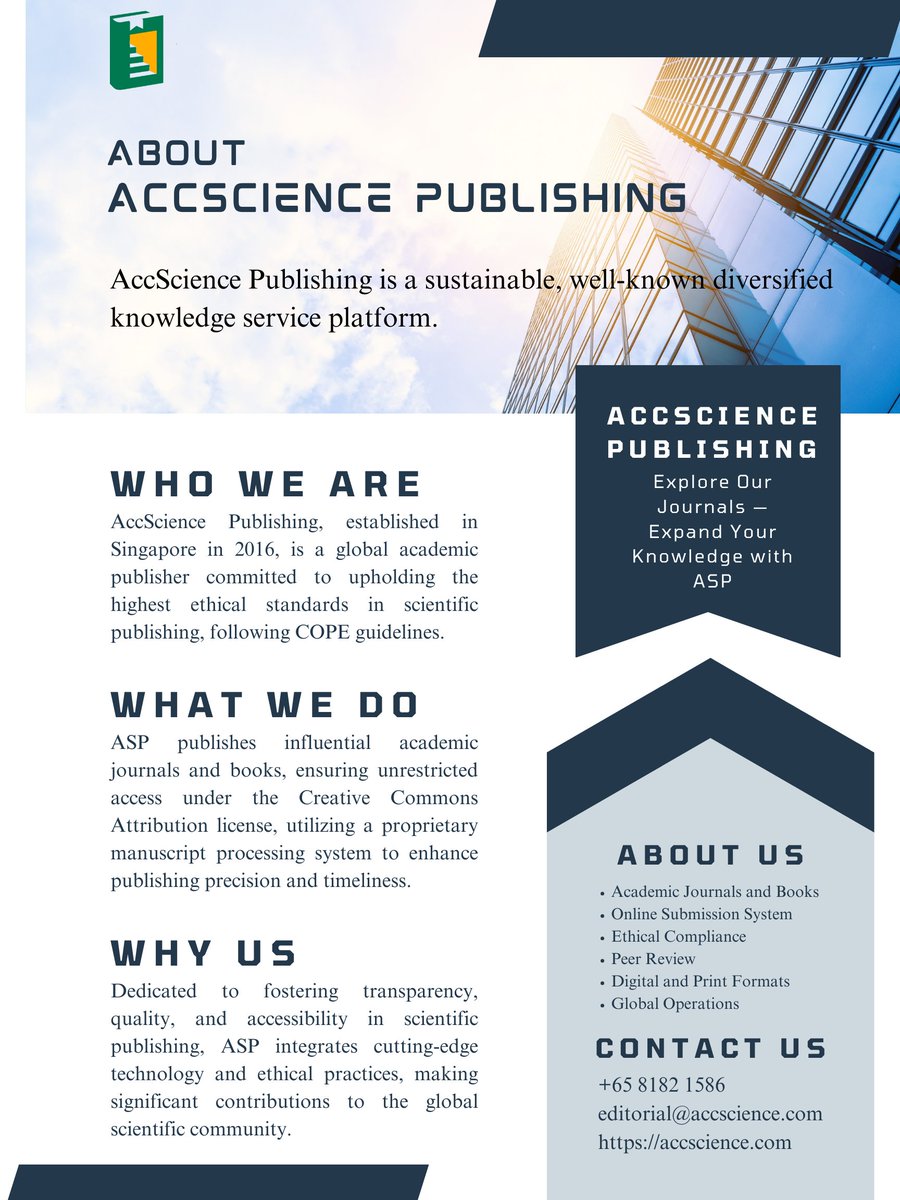 About AccScience Publishing
👇👇
accscience.com

#OpenAccess #InterestingPaper #journals