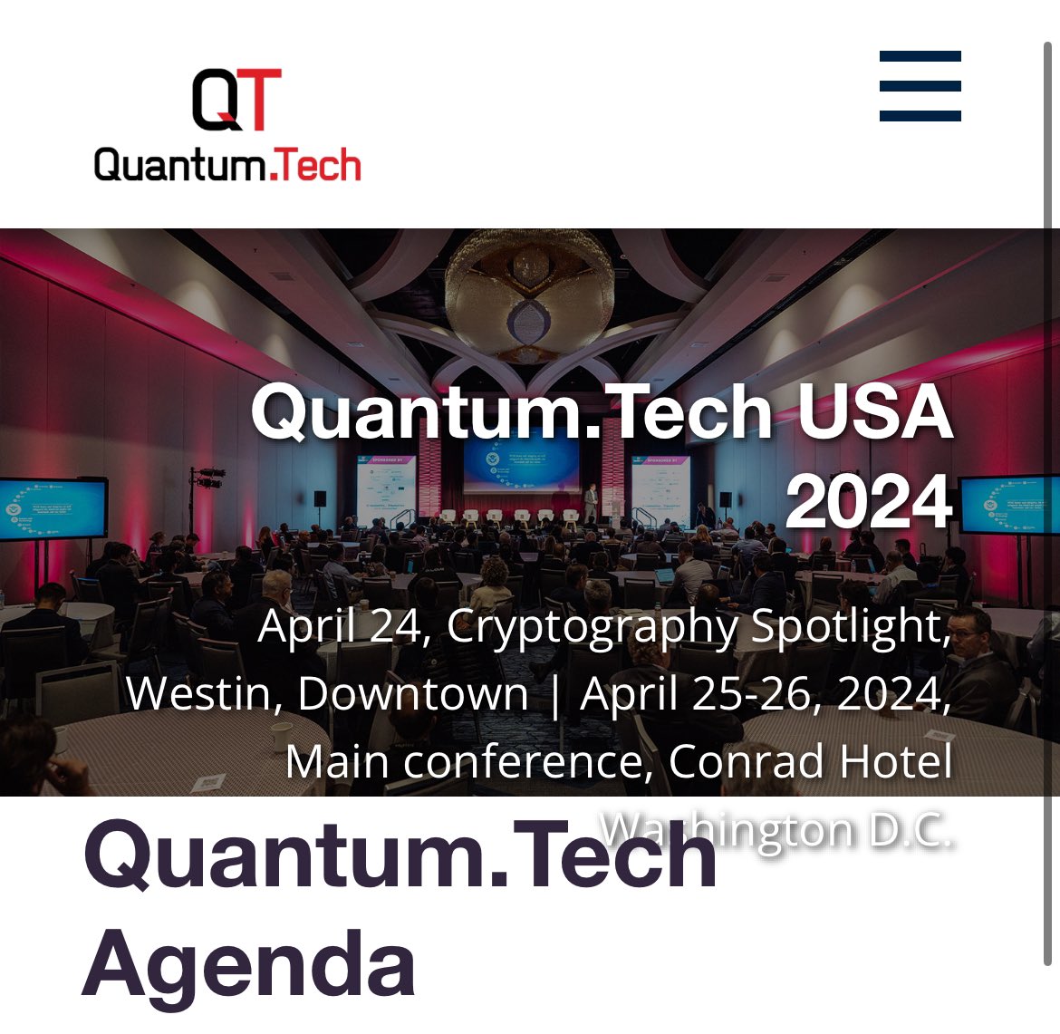 Time to talk about innovation in the quantum area at #QuantumTech in Washington D.C. Excited about a fruitful exchange between stakeholders from different areas. #DYK quantum technology offers huge opportunities for chemical industry? | @QuantumTech_