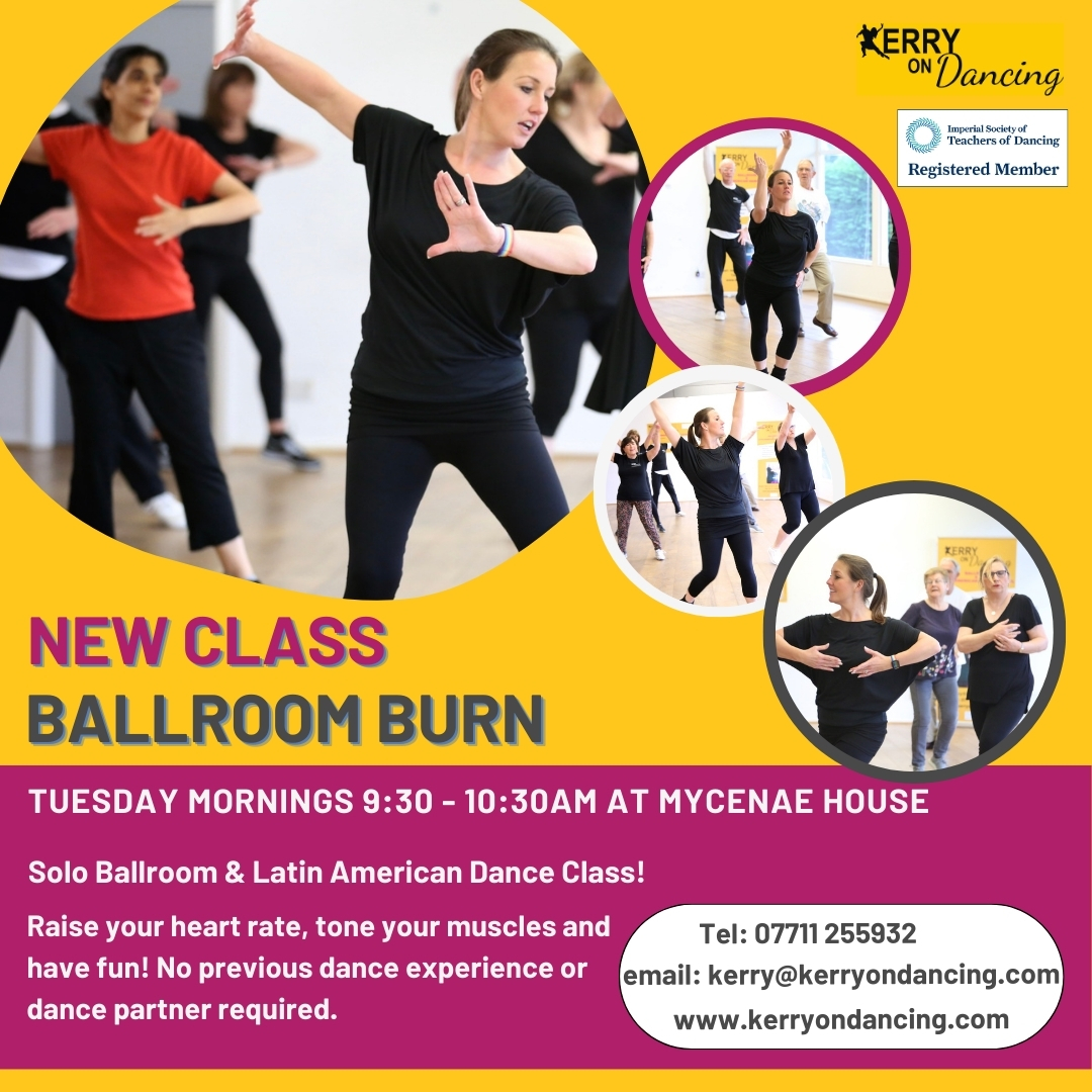 New #BallroomBurn class here 9.30am on Tuesday mornings! No previous experience or partner required to join this solo #Ballroom & #LatinAmerican #DanceClass. Raise your heart rate, tone your muscles, have fun! kerryondancing.com/classes/ballro… #Blackheath #Greenwich