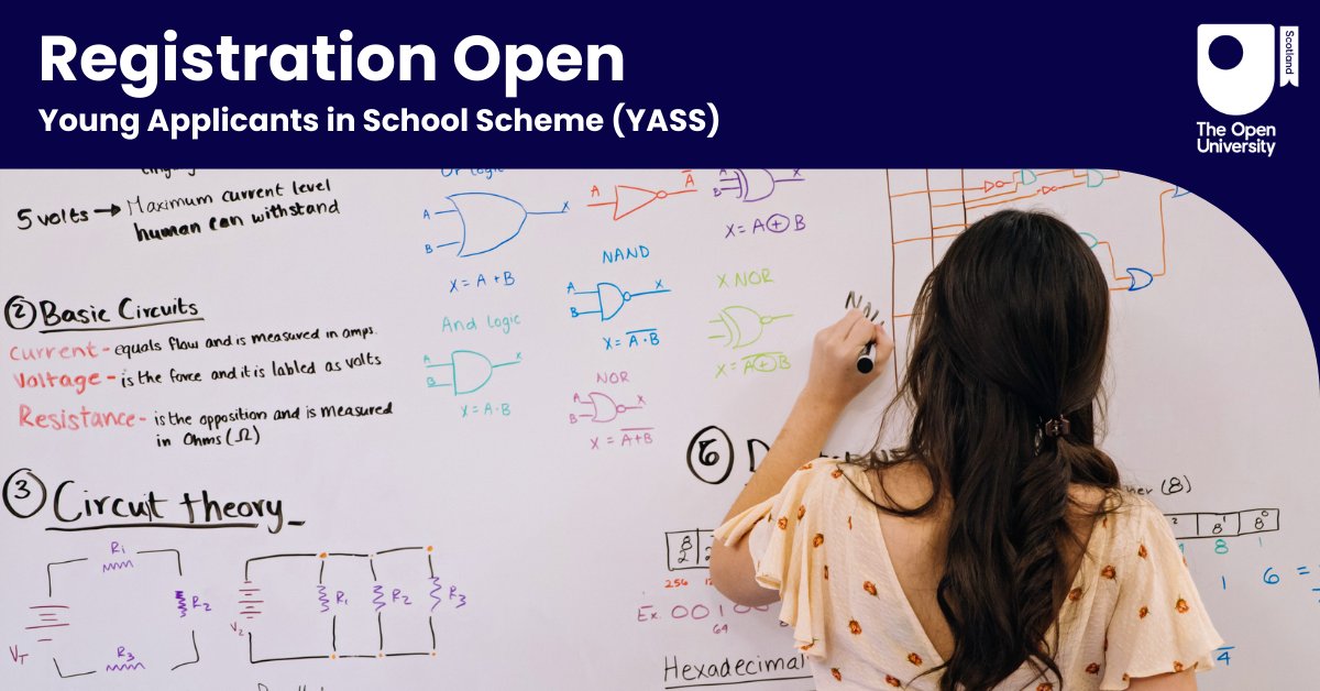 REGISTRATION OPEN for our Young Applicants in Schools Scheme starting in October. S6 pupils can study 1st year uni-level courses alongside school studies, enhancing skills & UCAS/college applications. Fully-funded by @ScotFundCouncil ow.ly/pJaw50IPMhi #YASSbuildsfutures