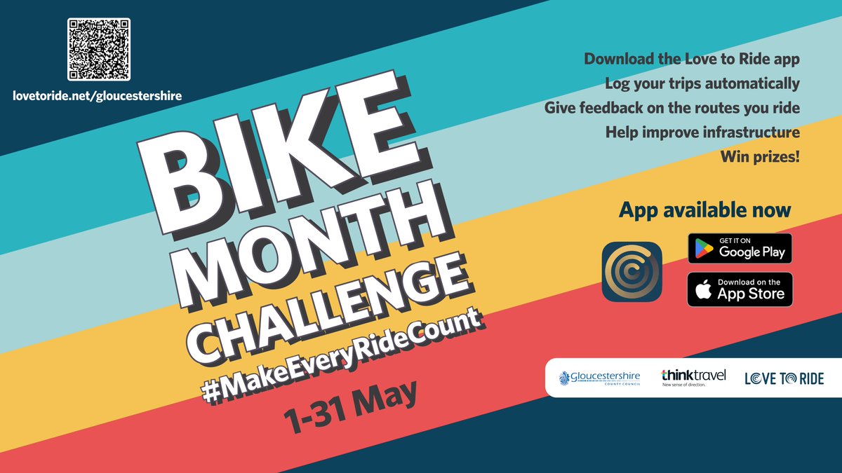 🎉 Make your community better and safer for biking with the #BikeMonthChallenge!

#MakeEveryRideCount this May by downloading the Love to Ride app, enjoying a bike ride, and sharing insight on where better infrastructure is needed.

🎁There are prizes up for grabs, too!