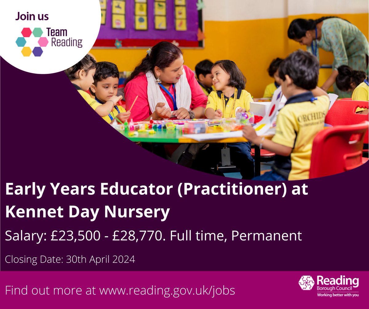 ✨ We're Hiring!✨ 🌈 Join our Team as an Early Years Educator! You'll have a warm caring attitude and infectious enthusiasm and commitment to achieving best practice and improved outcomes for all children 📌 To apply, please visit: rdguk.info/kjvqA