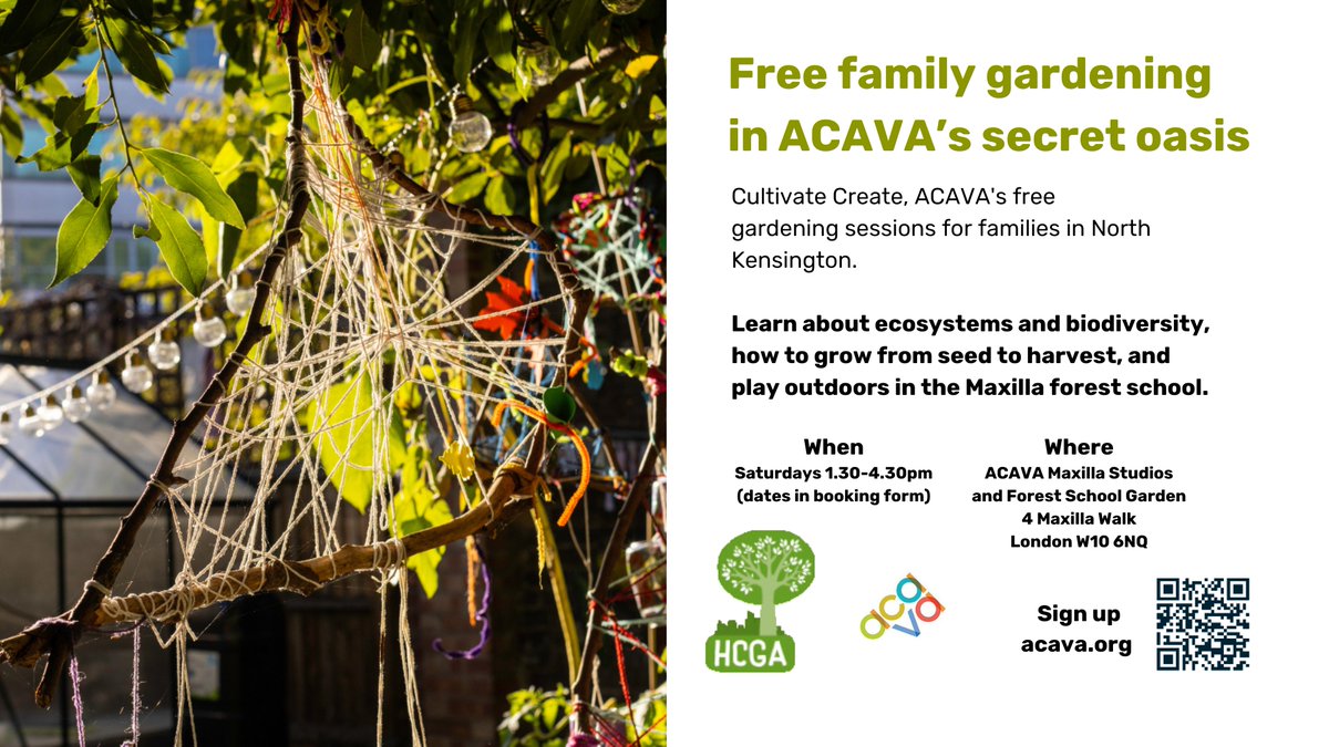 Join ACAVA's free family gardening sessions in their Maxilla studio from 1.30-4.30pm. Check the dates and book here: ow.ly/34tv50Rmgwx