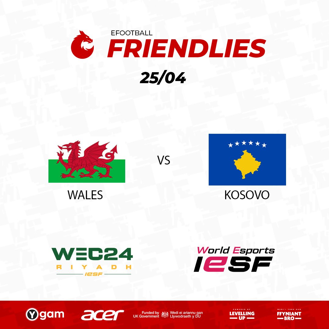 Click that like button to show your support for Cerith Dennis who is playing for Wales today in an Efootball International Friendly vs Kosovo! #WEC24