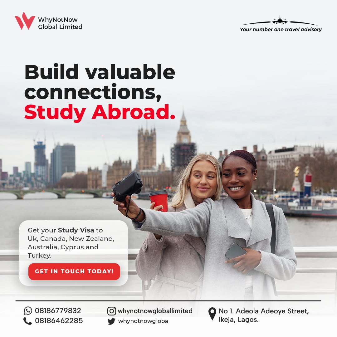 Expand your horizons: Study Abroad with us and forge lifelong connections worldwide!

#study #studyabroad #studyabroadconsultants #studyabroad2024 #studyvisa #canada #uk #australia #cyprus #turkey #visa #visaapplication #ielts #ieltspreparation #valuableconnections