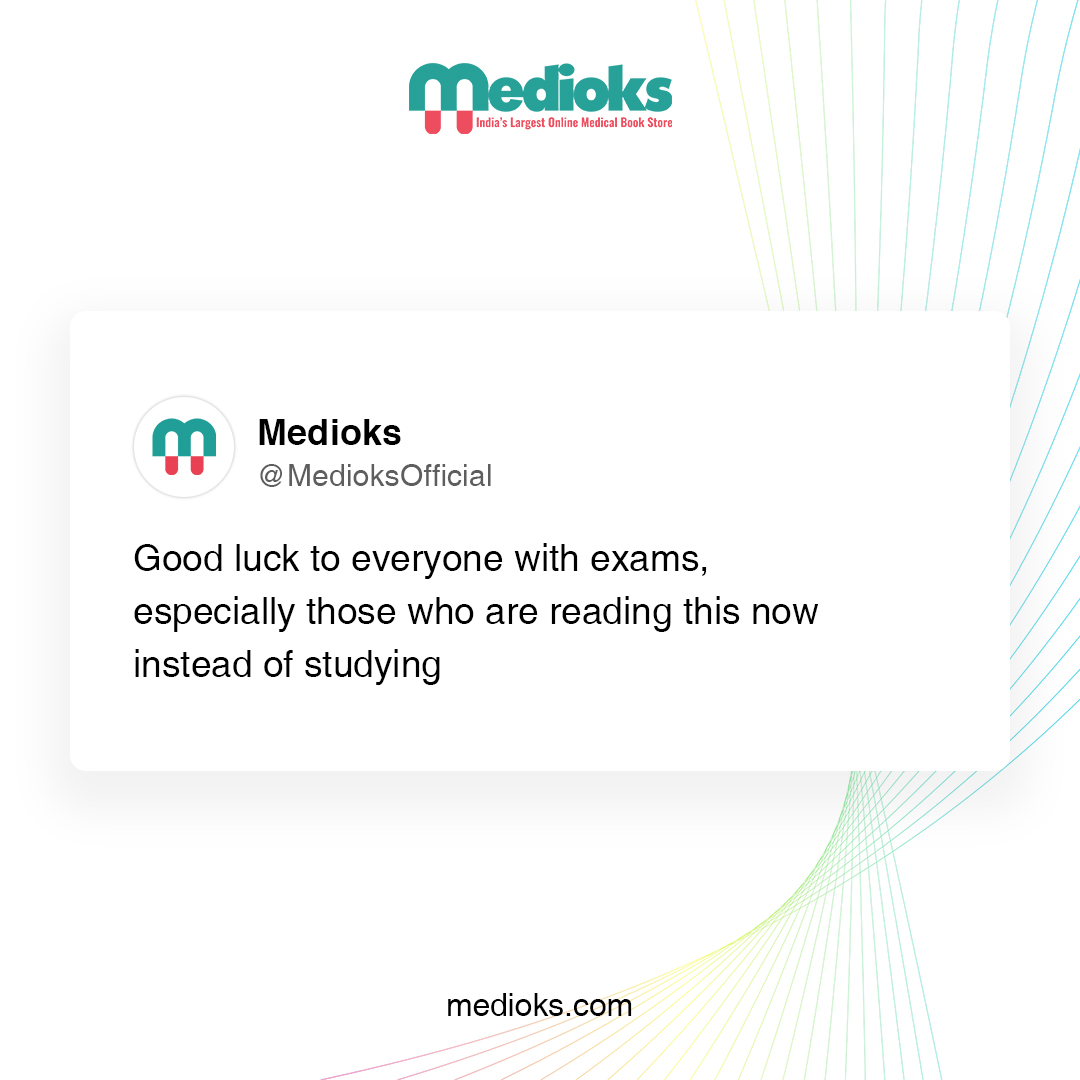 Exams are near, so take your books and study hard.

#medioks #Medical #Medicine #doctor #healthcare #health #medicalstudent #nursing #fmge #NEETPG #medicalstudentlife #nursingstudents #medicalstudents