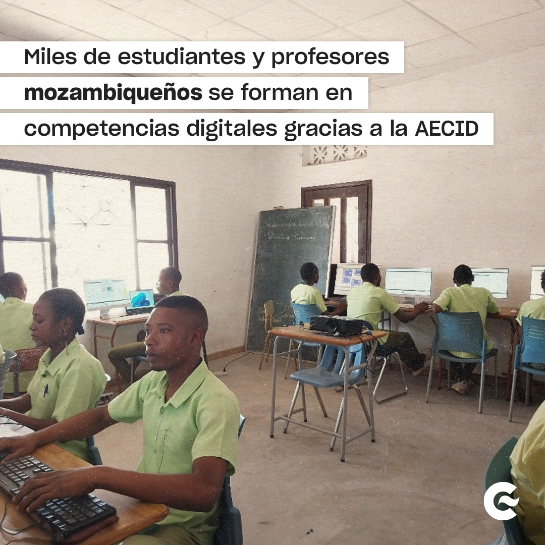 📚 Gracias al apoyo de la @AECID_es, miles de estudiantes y profesores de Mozambique están adquiriendo habilidades digitales fundamentales para mejorar el acceso a la educación y garantizar una formación de calidad. #SomosCooperación🇪🇸🇲🇿 👉🏽 bit.ly/4aDzhBe