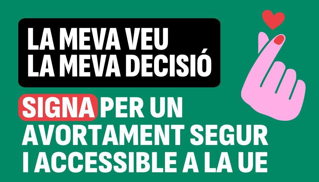 20 milions de dones europees no tenen garantit un avortament segur i gratuït. 🖊️Per això, ens sumem a la campanya @mivozmidecision per a promoure una Iniciativa Ciutadana Europea que blindi aquest dret. SIGNA I DIFON! 👇🏾 entrepobles.org/news/avortamen… #NiUnPasEnrere