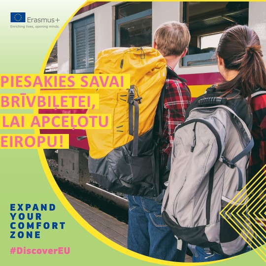 ⏰ Ja tev ir 18 gadi, līdz 30. aprīlim piesakies #DiscoverEU un, iespējams, būsi laimīgais, kurš saņems bezmaksas ceļošanas karti, lai iepazītu Eiropu ar vilcienu!

💙 Iepazīsti Eiropas daudzveidību un kultūras mantojumu, kā arī satiec jaunus draugus!

🔗 europa.eu/!vpDv8F