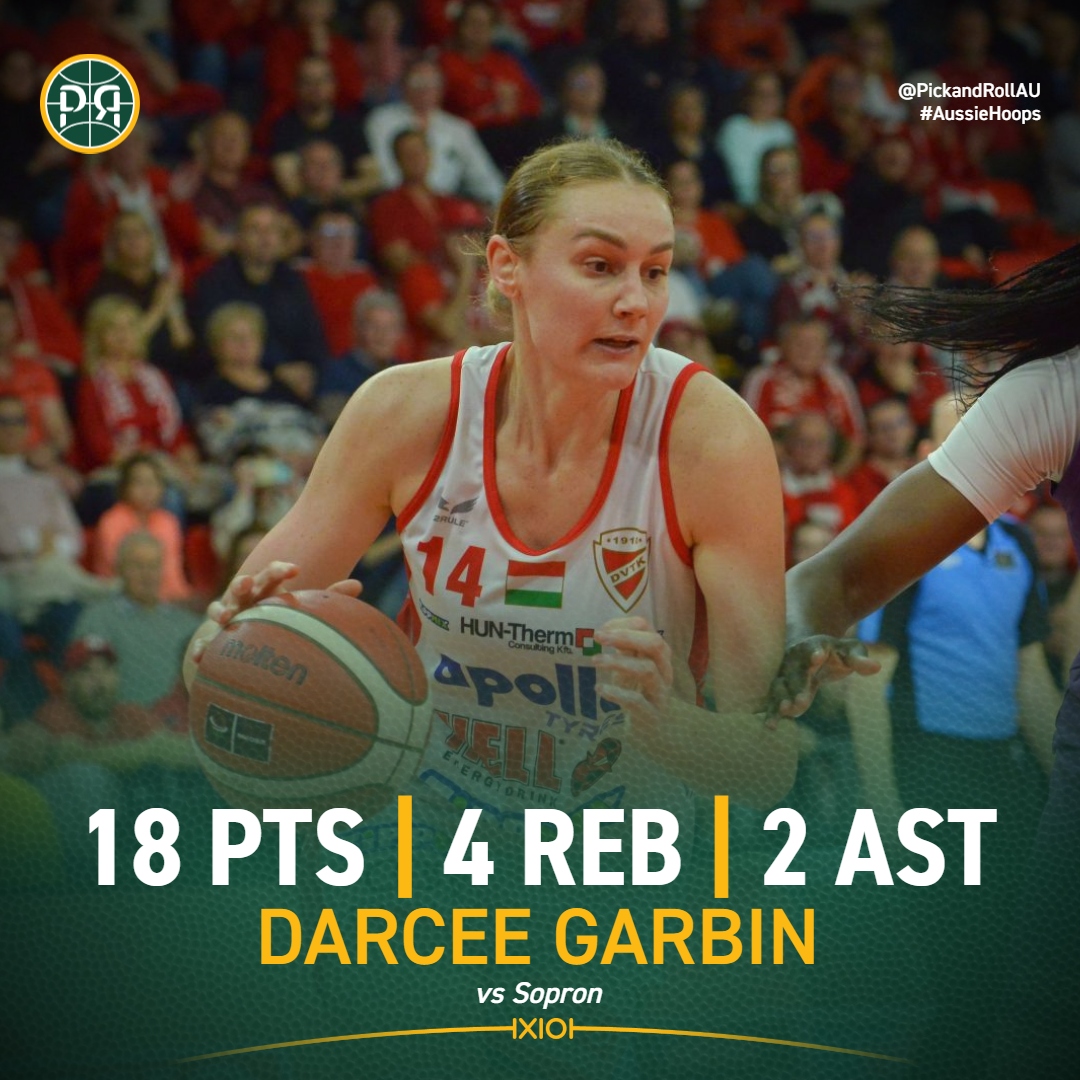 Darcee Garbin came up big for DVTK to defeat Sopron 74-60 in Game 2 of the Hungarian national league quarterfinals to secure a 2-0 series win and a spot in the semifinals!
#AussieHoops