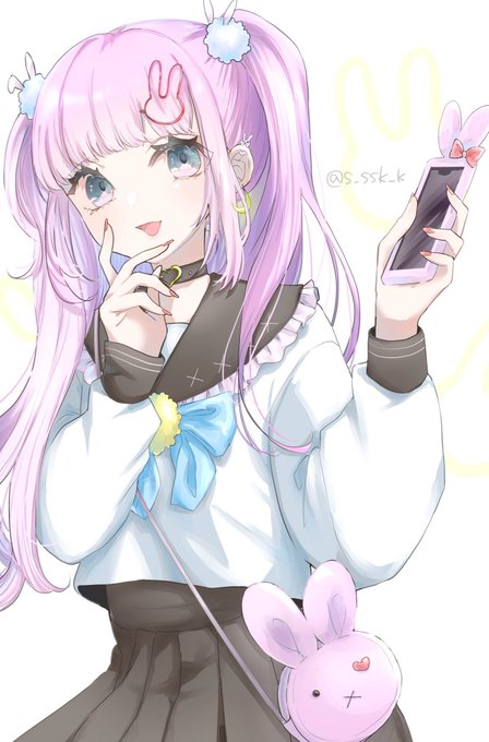 「携帯電話を持った プリーツスカート」のTwitter画像/イラスト(新着)