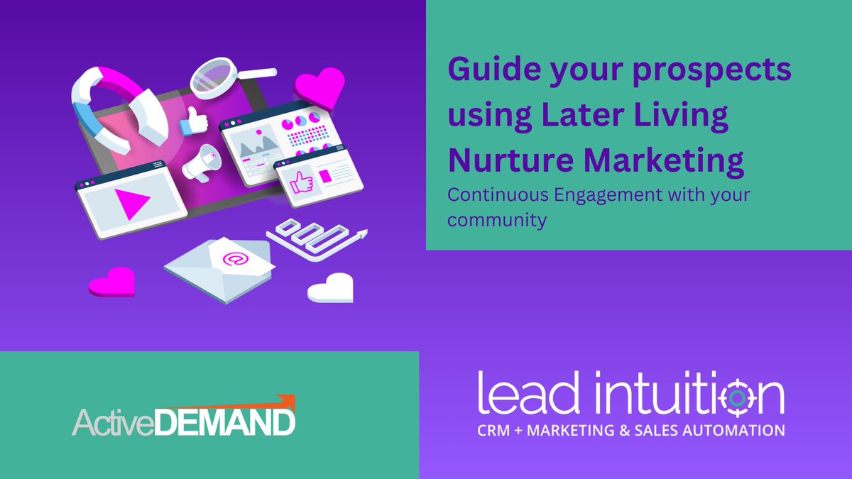 Guide your prospects along their journey with nurture campaigns powered by ActiveDEMAND from Lead Intuition! Read our guide to top of funnel marketing: 1ad.biz/s/aDBWf  #LaterLiving #RetirementCommunities #irc