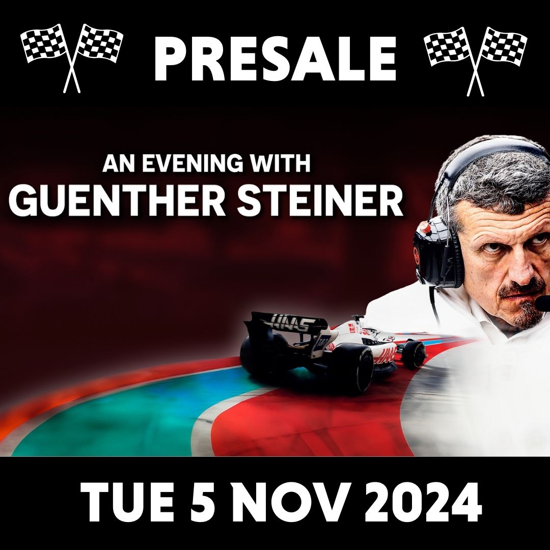 🏁PRESALE🏁 Don’t miss a hugely entertaining access-all-areas conversation with former Haas Formula 1 team principal Guenther Steiner, star of Netflix’s smash hit docuseries Drive to Survive. 🎟️ Presale: atgtix.co/3QgZ9Ln 🎟️ On sale: Fri 25 Apr, 10am 🗓️ Tue 5 Nov 2024