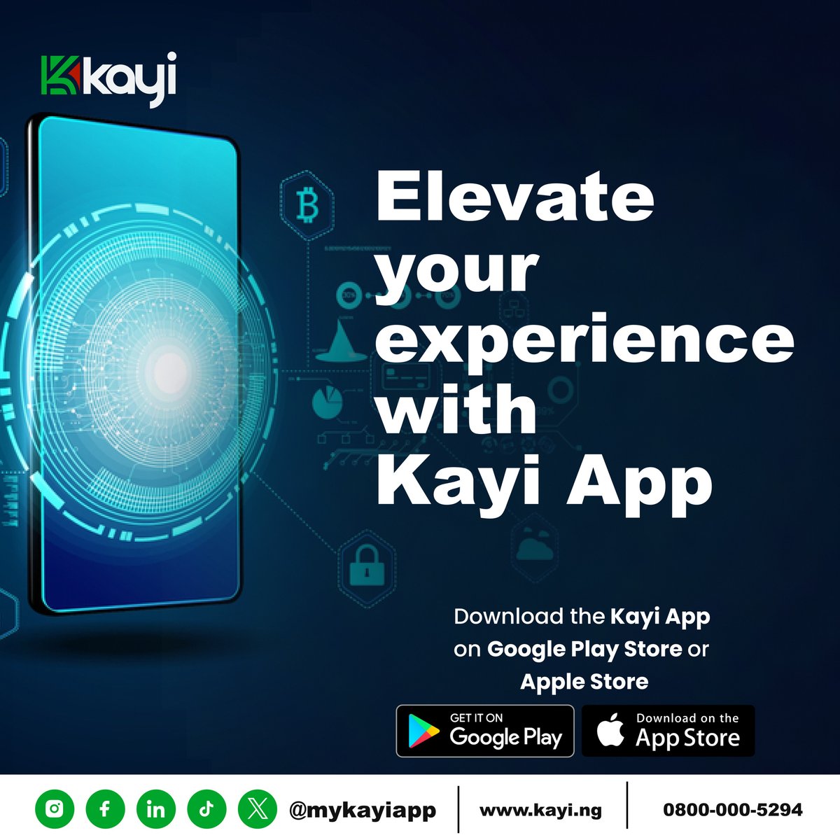 Experience the power of AI-driven banking. Download MyKayiApp now on Google Store or Apple Store and redefine your financial journey. 

#MyKayiApp #NowLive #Kayiway #DownloadNow #Bankingwithoutlimits #downloadmykayiapp