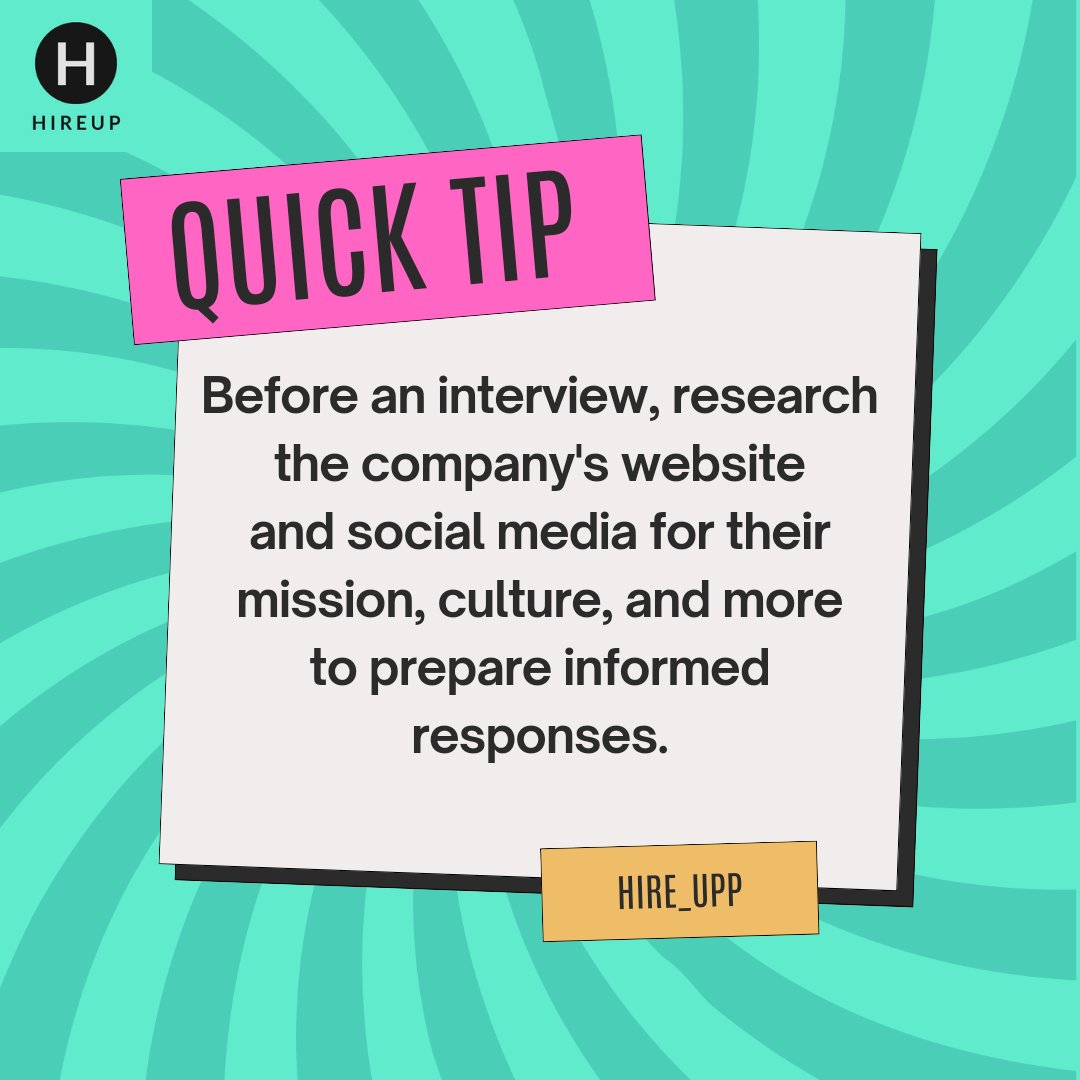 Pro tip: Don't just show up to an interview, show up prepared. Do your homework on the company's website and social media to stand out and shine! 🌟📝

#JobInterviewTips #PreparationIsKey #CareerAdvice #InterviewPrep #JobSearch #ProfessionalDevelopment