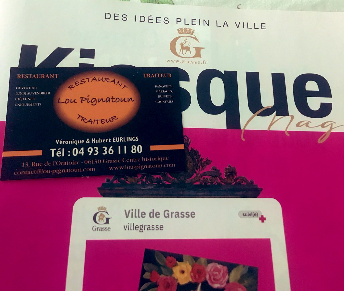 C’était chez Lou Pignatoun ! @jpleleux 👩‍🍳 👨‍🍳 🧑‍🍳 #Grasse 06 #VilledeGrasse ( Véronique & Hubert Eurlings ..Time )