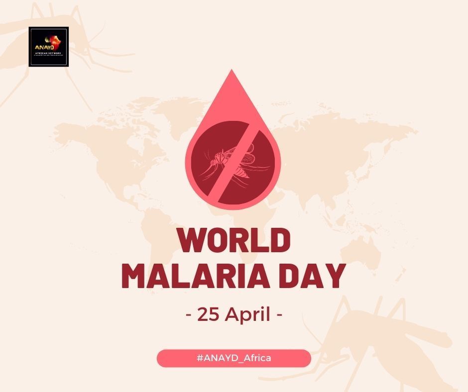 Let's work together to end malaria this World Malaria Day! By raising awareness, supporting research, and improving access to treatments, we can move closer to a malaria-free world. Theme: Time to deliver zero malaria: invest, innovate, implement #EndMalaria #ANAYD_Africa