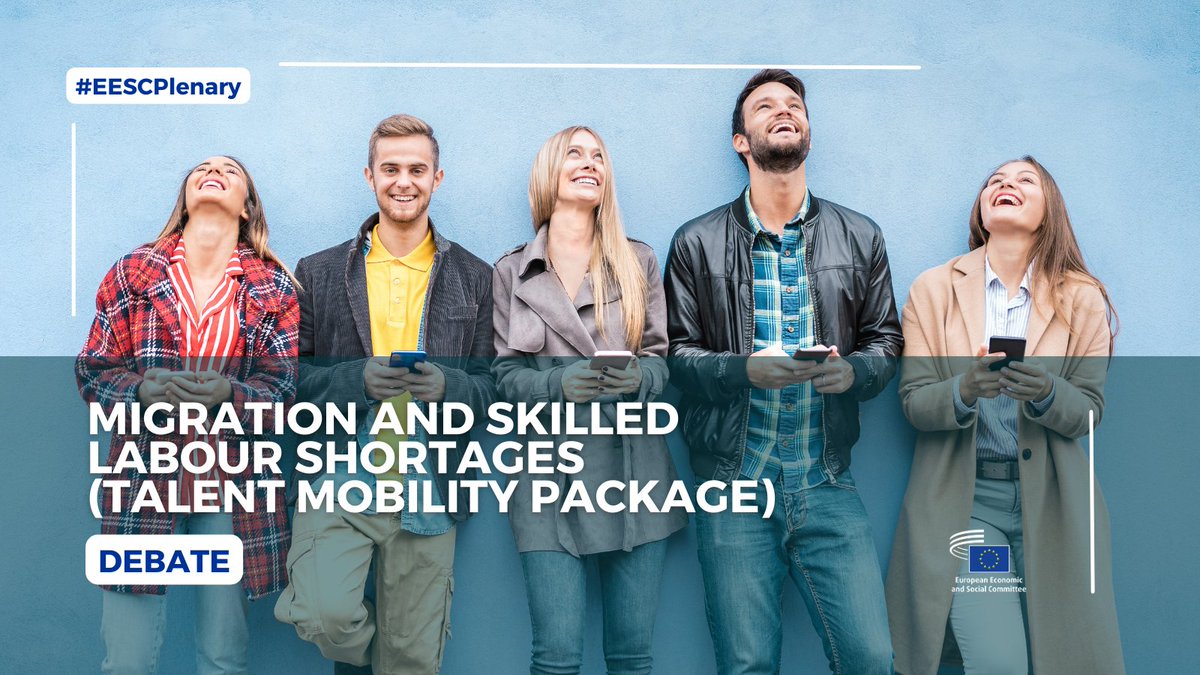 EU_EESC's tweet photo. Do you want to learn more about the Talent Mobility Package?
📹 Tune in live to follow the debate with @YlvaJohansson.
→ ️https://t.co/76KRb9bOL9
#MigrationEU #LearningMobilityEU https://t.co/LjKNXIyGES