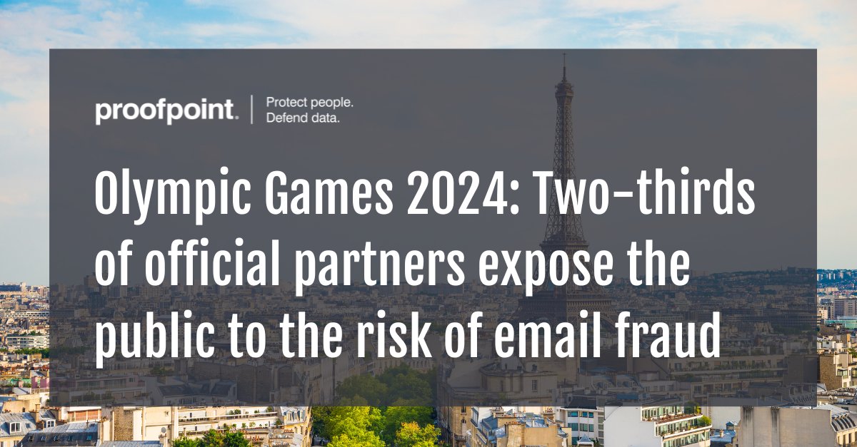 The Olympics are considered the world's foremost sports competition.

ow.ly/LT7A50RnCeP

But with #OpeningCeremony just months away, Proofpoint found that crucial cybersecurity measures have not yet been implemented by local authorities and official partner organizations.