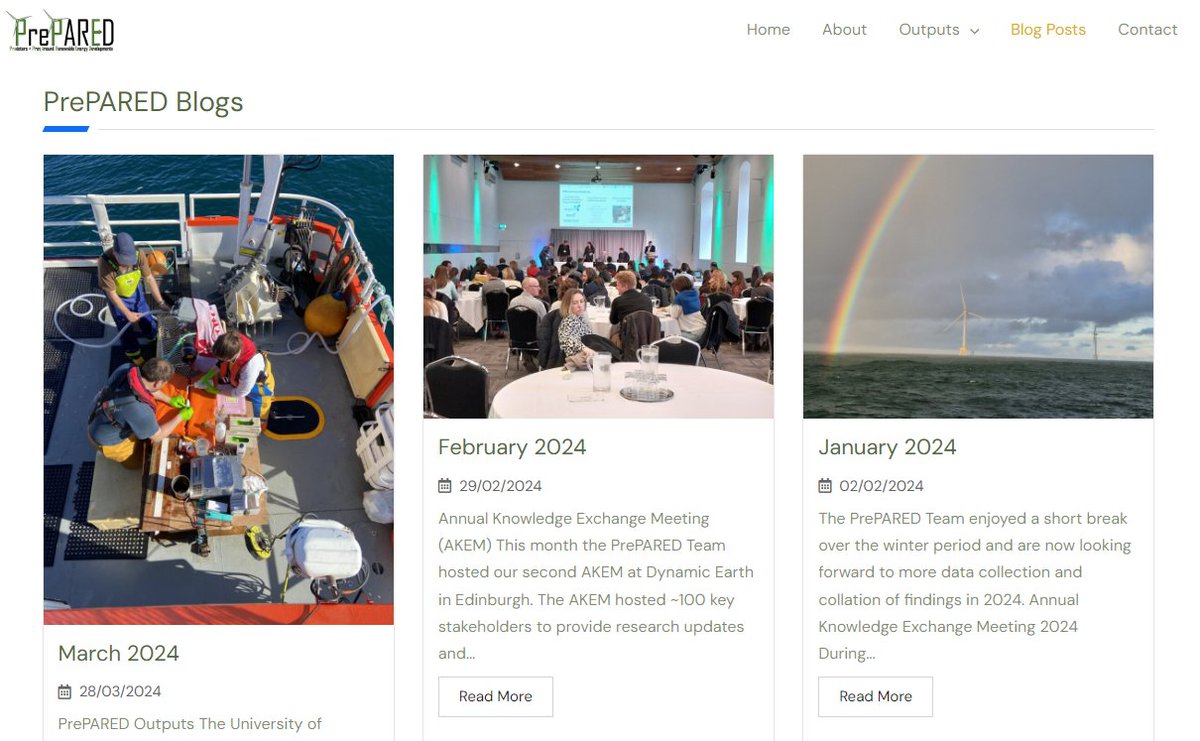 BioSScotland's tweet image. Have an explore of the monthly blogs of the #PrePAREDProject, and find out what BioSS and our collaborators are up to. This important project is addressing critical knowledge gaps that currently are barriers to sustainable #OffshoreWind development.🌊

owecprepared.org/blog-posts/