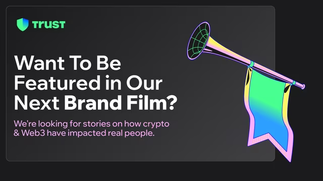 TrustWallet_Fil's tweet photo. Share your story! 📖🌟 

Help us create a brand film about how #TrustWallet, crypto, and #Web3 have changed lives. 

Submit your journey here: 👇
https://t.co/BKBwTkWYFL https://t.co/lpR2ZgqXob
