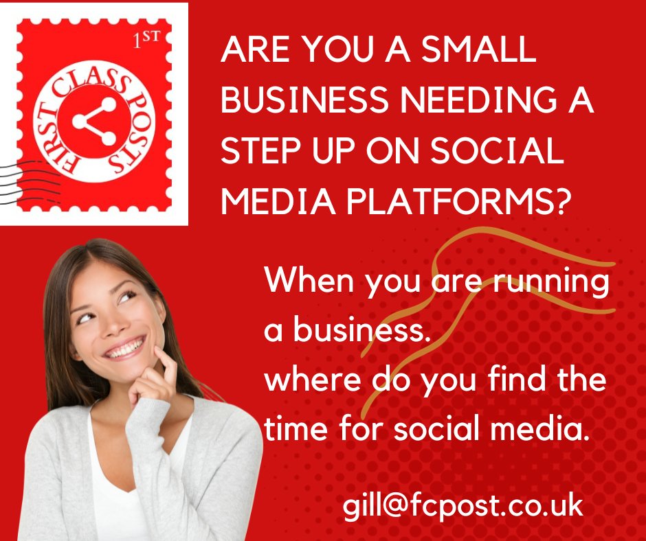 FirstClass_Post's tweet photo. Are you a small business needing a step up on social media platforms?
Maximize your online presence. #Huddersfield #SMManagement #ContentCreation https://t.co/wmKgwcxmAU