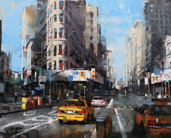 #BuenosDias ☕️☀️
Mark Lague - By The Flatiron. #Canadian #painter