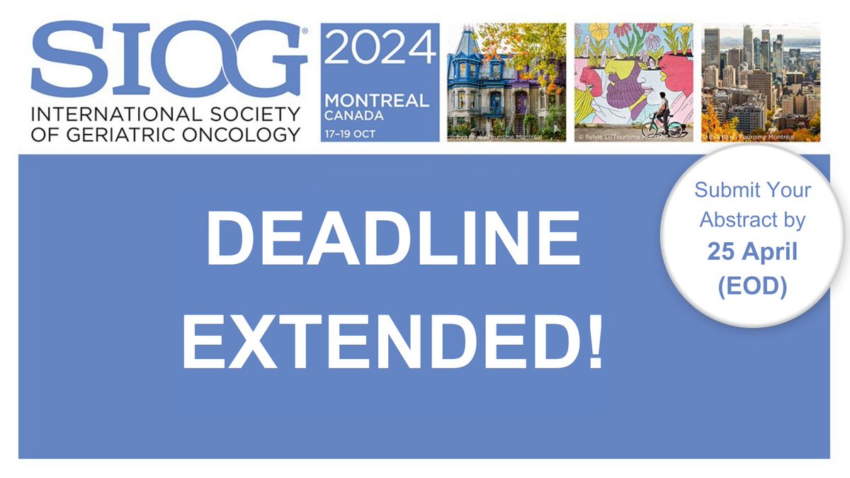 #SIOG2024 There is STILL TIME!! Abstract submission deadline has been extended to the end of the day TODAY. Submit your abstract here loom.ly/cZOObdc