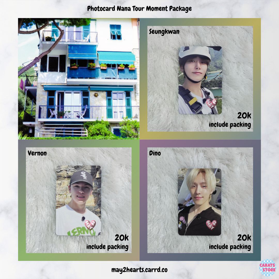Svts aab pc only SEVENTEEN Nana Tour Moment Package Seungkwan, Vernon, Dino. Dom Bandung, dm @may2hearts 💖