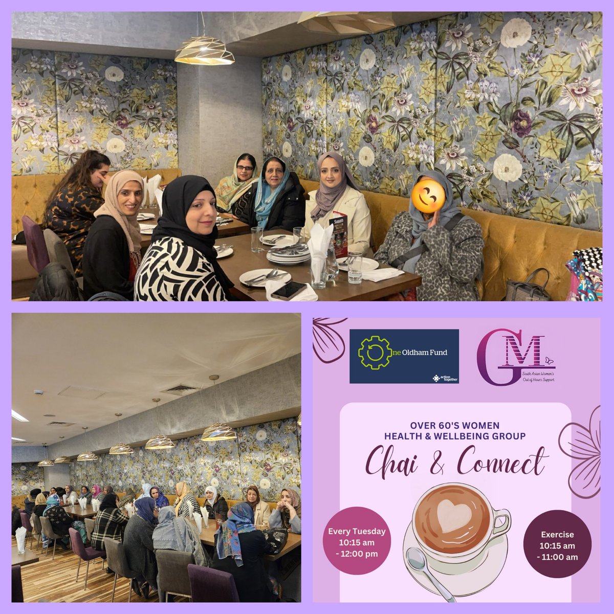 A great Eid meal out for our 23 over 60s women @SanamRestaurant. #improvingwellbeing, #reducingisolation @HWOldham @OldhamCouncil @WeActTogether @OfficialOACT