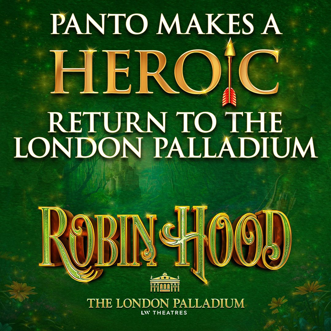 🌟✨ Exciting News Alert! 🌟✨ This year's Palladium Panto, Robin Hood, is stealing hearts! 💚 Tickets are ON SALE for priority bookers! 🎟️ Don't miss your chance for the best seats in the house! Sign up NOW for your exclusive booking link!🏹💫 lwtheatres.co.uk/whats-on/robin…