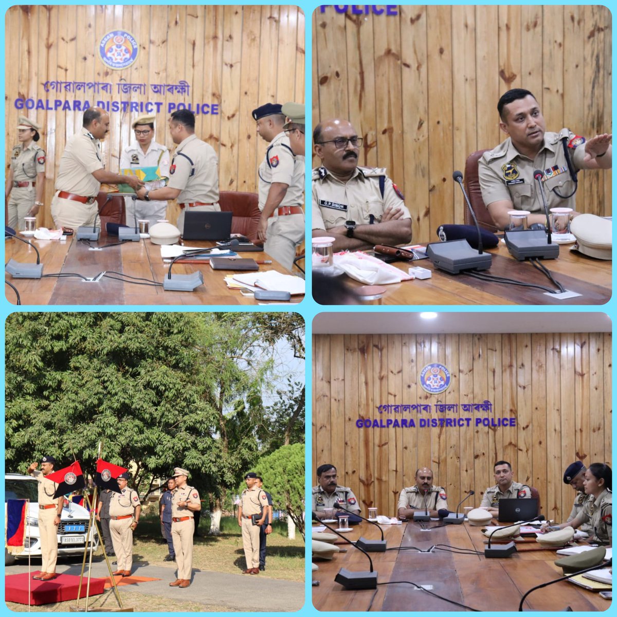 Honourable DGP Assam had reviewed L&O situation and election preparedness of Goalpara District with DC , SP GLP and other officials of Goalpara Police & Central Armed Police in presence of IGP (WR), Assam in a meeting held on 24/04/2024 at Conference Hall SP Office, Goalpara.