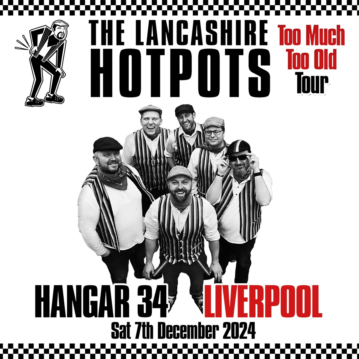 🟣Announcement: The comedy folk band @thehotpots are bringing their Too Much Too Old tour to Liverpool ! Don't miss The Lancashire Hoptpots at Hangar34 Saturday 7th December Tickets on sale NOW:tinyurl.com/362xhjdm