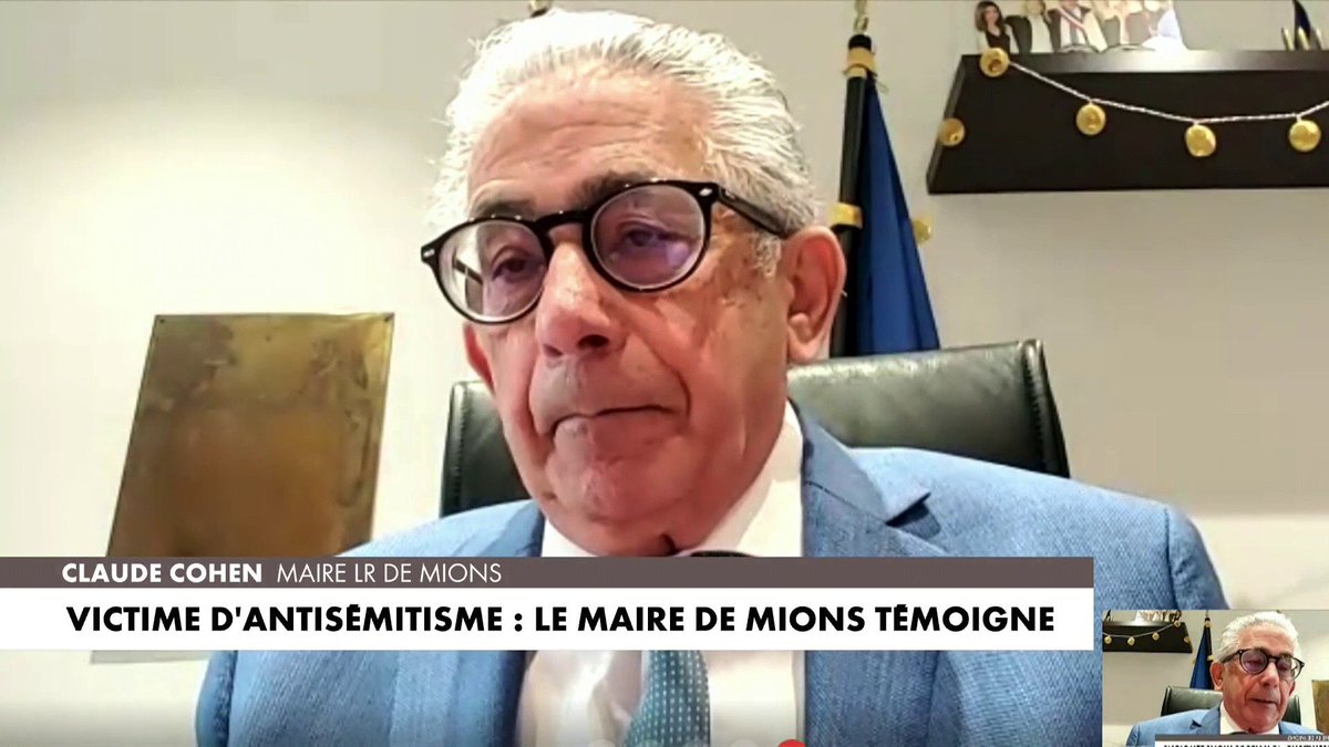 Une énième fausse affaire d’antisémitisme vient de tomber.

Après avoir longtemps menti, le maire de Mions (Rhône) Claude Cohen reconnaît que l’antisémitisme n’a rien à voir avec sa démission.

La chaîne israélienne @CNEWS était effectivement déchaînée via @PascalPraud