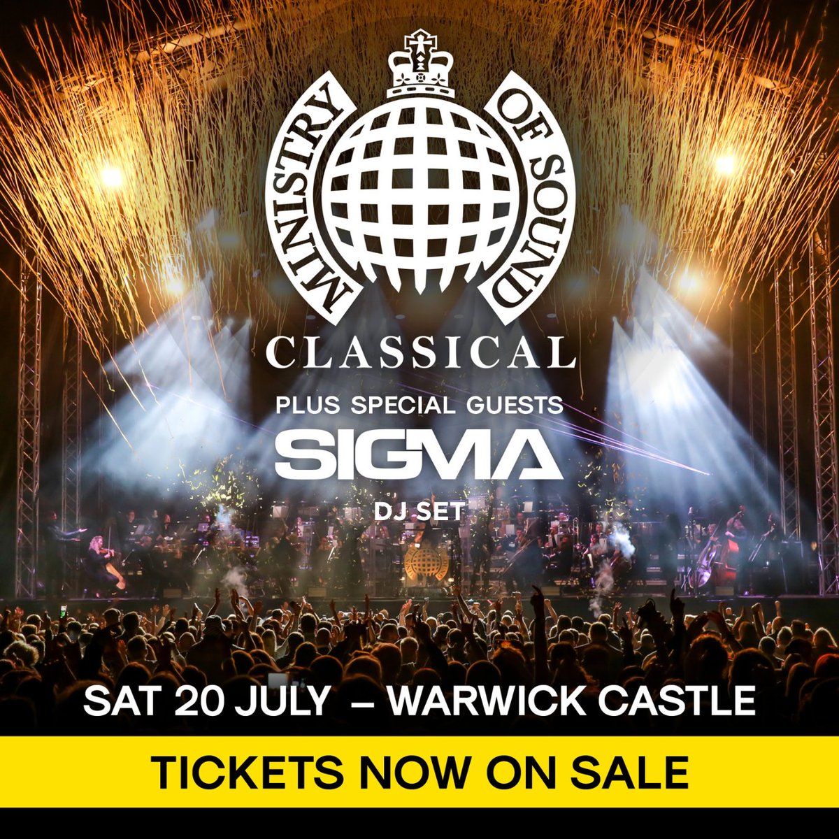 We're thrilled to announce that the incredible DJ duo, @sigmahq, will be joining us at Ministry Of Sound Classical as our special guest support this summer at @WarwickCastle ! Tickets on sale now - premier.ticketek.co.uk/shows/show.asp…