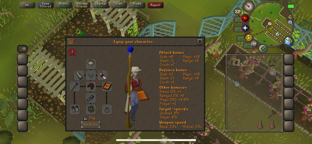 Tit farm completed, and I learned how to make grapes of Zamorak 🍇