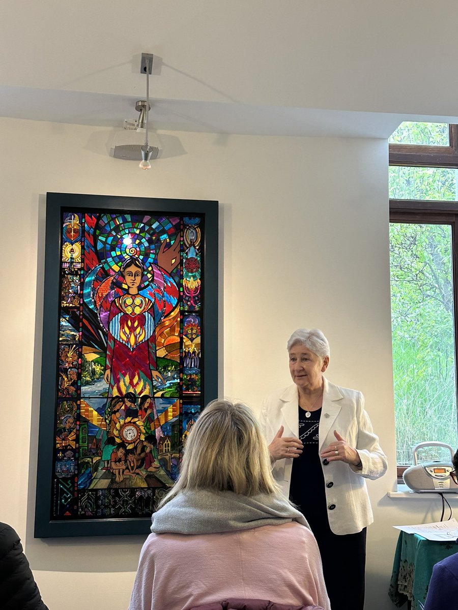 Very special presentation on the #NanoNagle Icon by Sr Anne Lyons this morning at #Ballygriffin #NanoNagleBirthplace #NEAA2024Pilgrimage