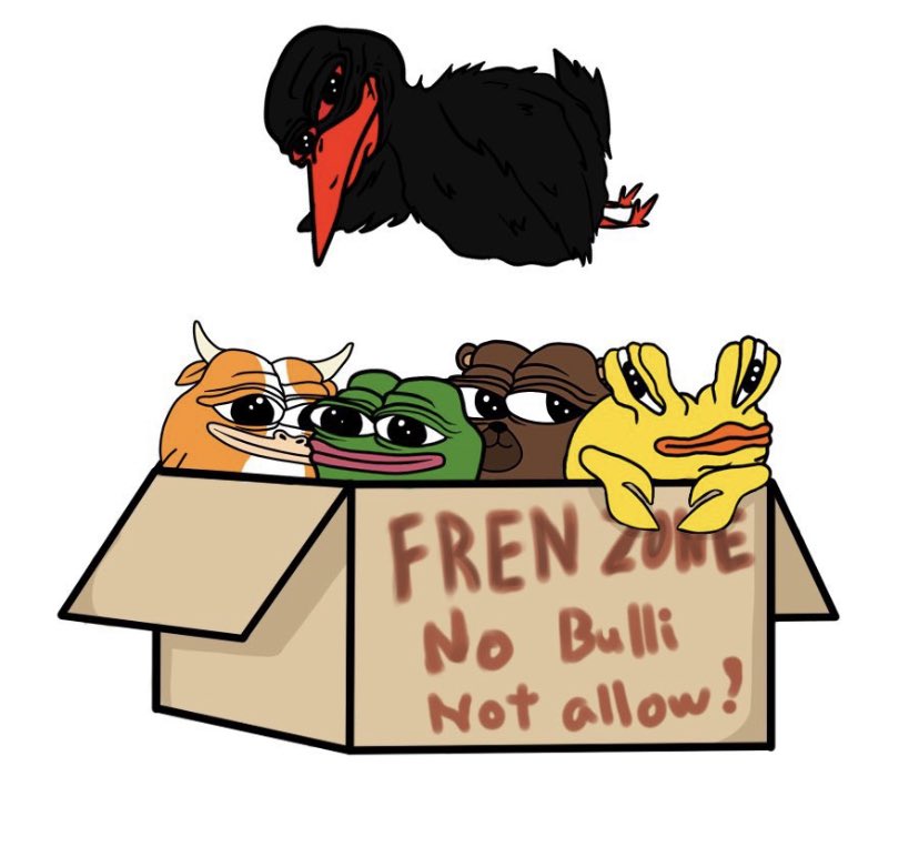 Frens stand together! You can not stop the cultural movement. You can join us, or you can watch us win from the sidelines #PepeVerse 🐸🐻🐂🦀🦢

$PEPE $BOBO $MUMU $SNIBBU $DODO #SnibbuArmy #MemeFi #MemeCoinSeason