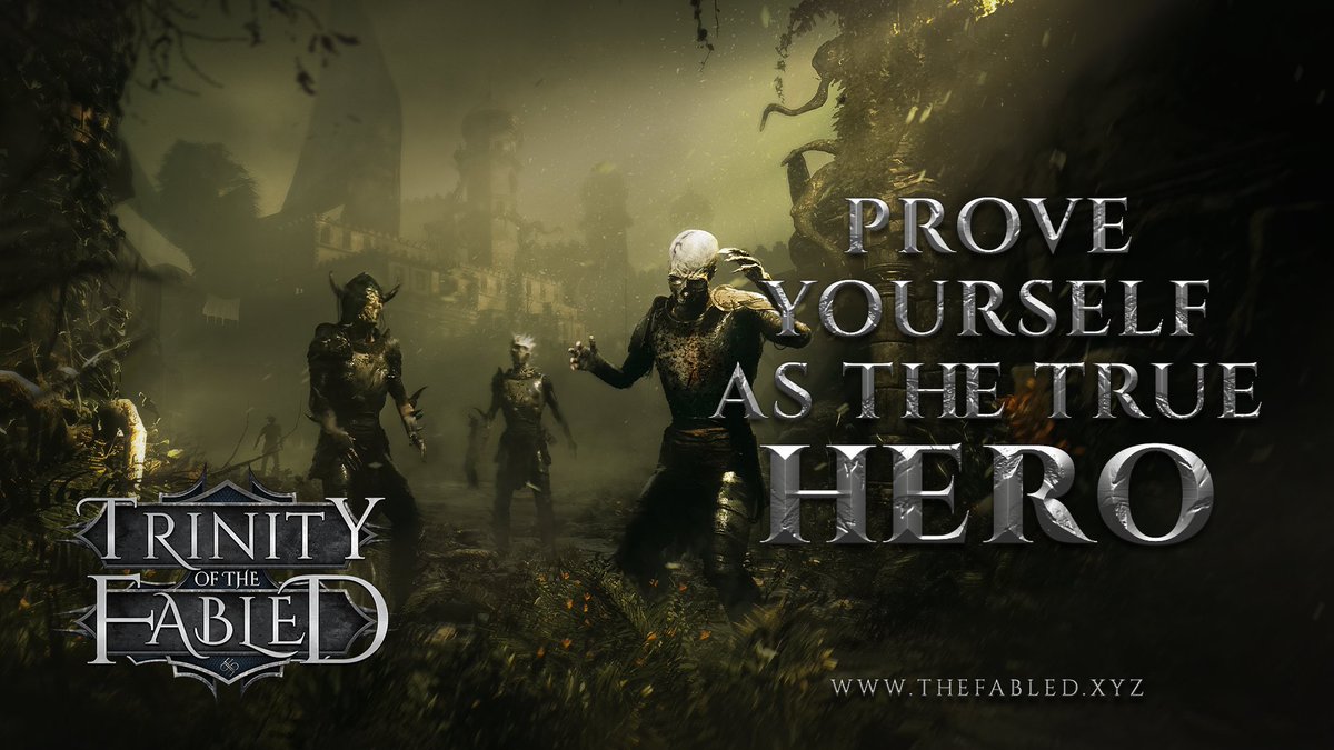 TheFabled's tweet photo. Only the bravest survive in Trinity of the Fabled. Face fearsome foes with skill, strategy, and courage. 

We're delivering a Dark Souls MMORPG that gives YOU the power to own your assets.

Are you ready to prove yourself as the true hero of the Fabled? 💥🏰 https://t.co/IywzNLnXqi