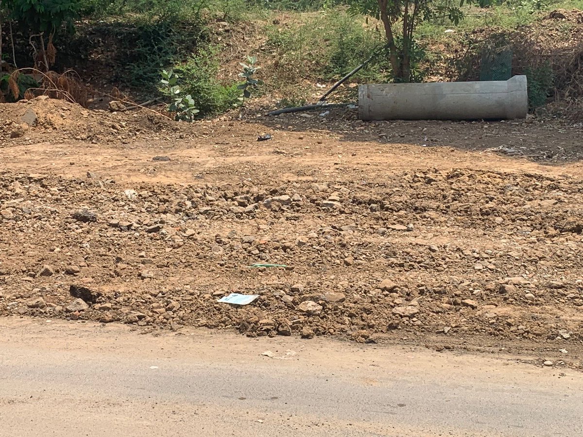 naman_dave's tweet photo. @VMCVadodara Thank you. Between Labh bunglows &amp; Prayosha heights, in front if Dream Meadows bunglows, JCB came &amp; fix some of potholes. But in future, due to water again same potholes will be ther. So, requesting to treat sand area with pouring water. 
Again thank you so much for quick actions https://t.co/TqPJ44plVc
