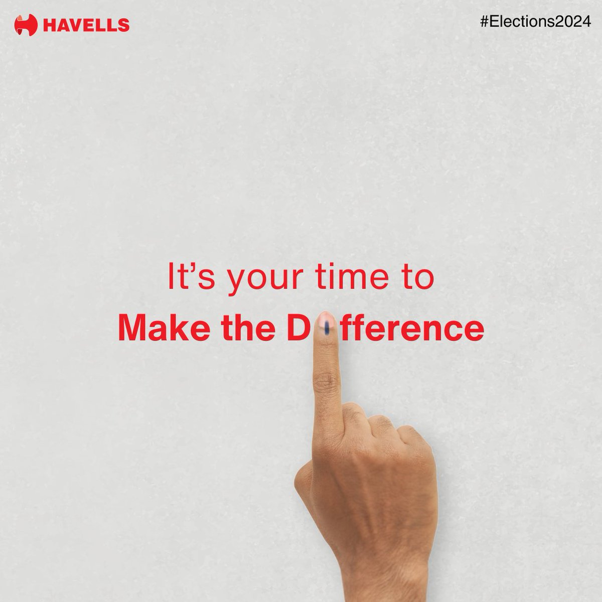 Empower change with your vote. It’s our time to make a difference and shape the future together. #Havells #MakingADifference #Election #Election2024 #VoteForChange