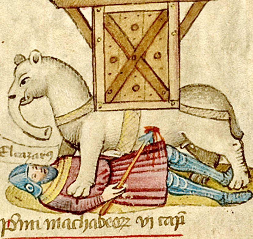 Thursday’s ‘elephant done by a medieval artist that had never seen one’ - mid-15th century, The Morgan Library and Museum, MS M.385., f. 27r